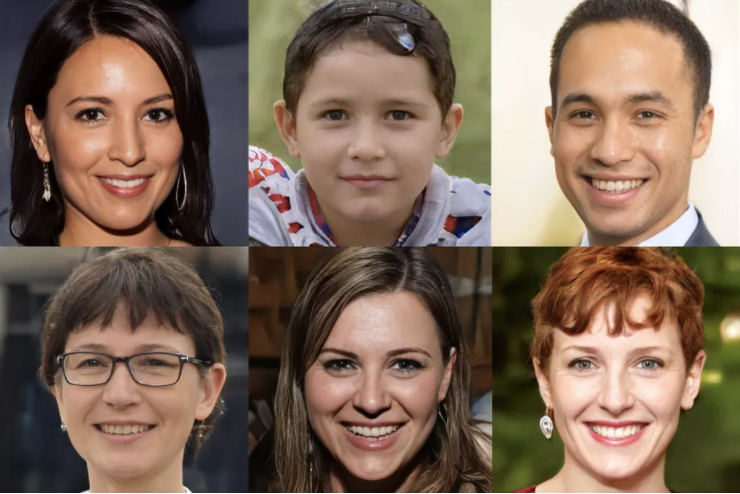 AI generated faces