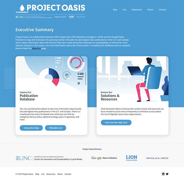 Project News Oasis Homepage