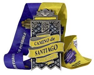 Camino de Santiago Virtual Challenge finisher medal