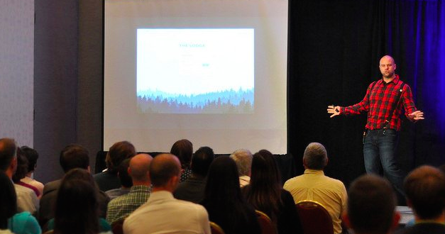 Speaker on stage at Blend Conference 2014