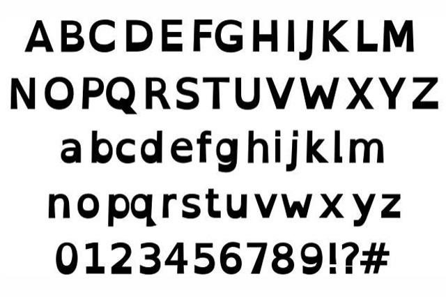 character set of OpenDyslexic font