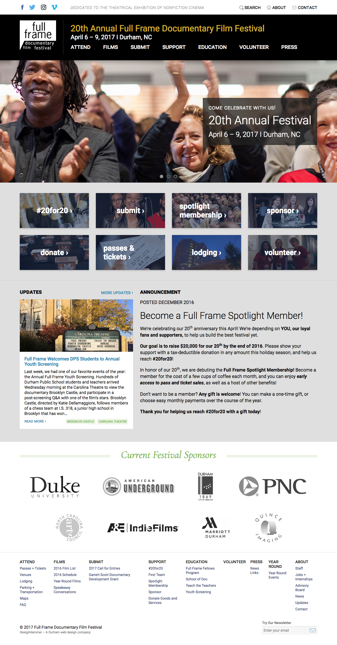 Full Frame Festival Homepage